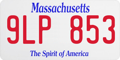 MA license plate 9LP853