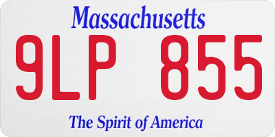 MA license plate 9LP855
