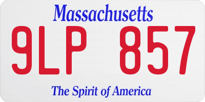 MA license plate 9LP857