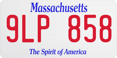 MA license plate 9LP858