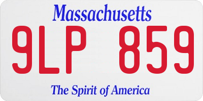 MA license plate 9LP859