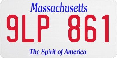 MA license plate 9LP861