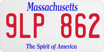 MA license plate 9LP862