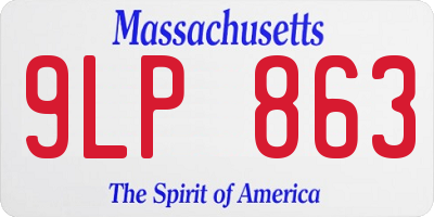 MA license plate 9LP863