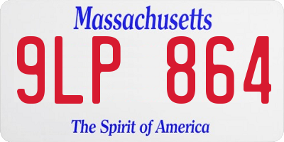 MA license plate 9LP864