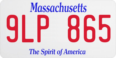 MA license plate 9LP865