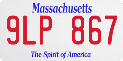 MA license plate 9LP867