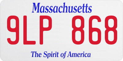 MA license plate 9LP868