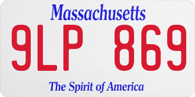 MA license plate 9LP869