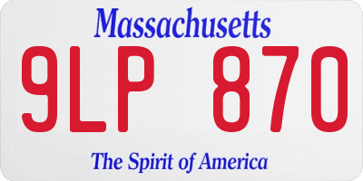 MA license plate 9LP870
