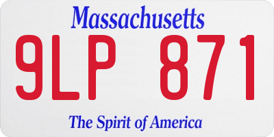 MA license plate 9LP871