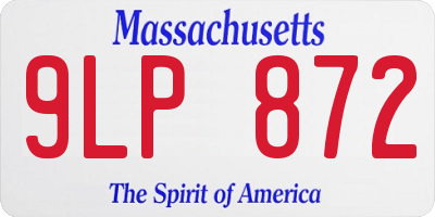MA license plate 9LP872