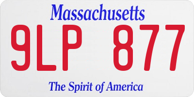 MA license plate 9LP877