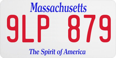 MA license plate 9LP879