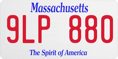MA license plate 9LP880