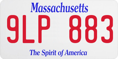 MA license plate 9LP883