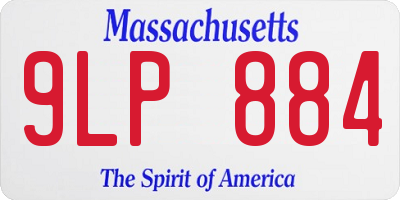 MA license plate 9LP884