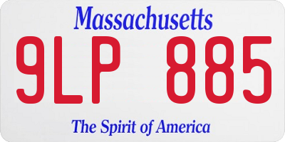 MA license plate 9LP885