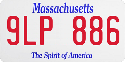 MA license plate 9LP886