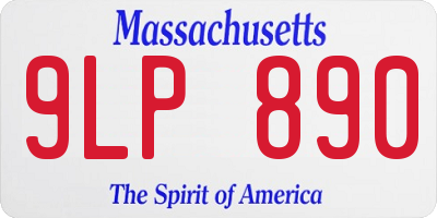MA license plate 9LP890