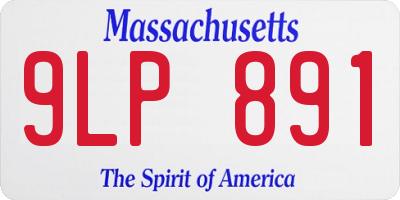 MA license plate 9LP891