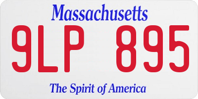 MA license plate 9LP895