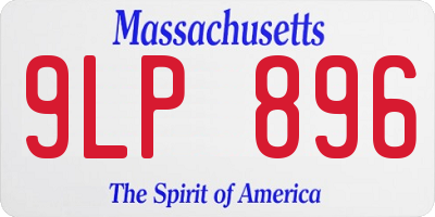 MA license plate 9LP896