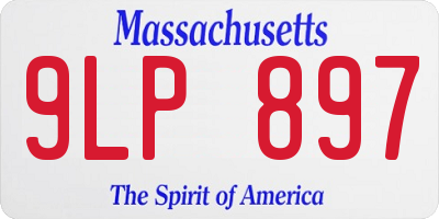 MA license plate 9LP897