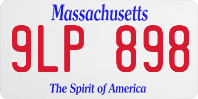 MA license plate 9LP898