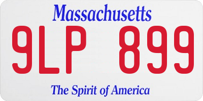 MA license plate 9LP899