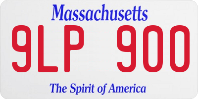 MA license plate 9LP900