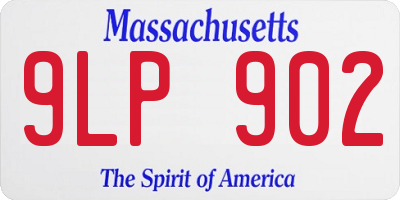 MA license plate 9LP902