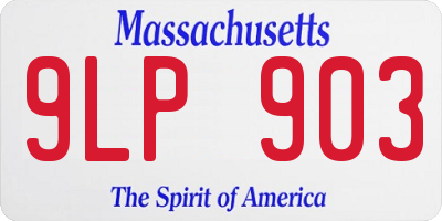 MA license plate 9LP903