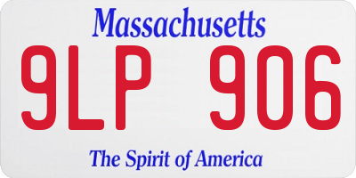 MA license plate 9LP906