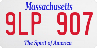 MA license plate 9LP907