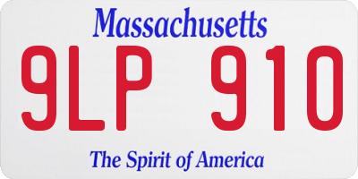 MA license plate 9LP910
