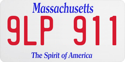 MA license plate 9LP911