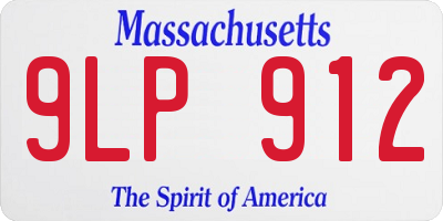 MA license plate 9LP912