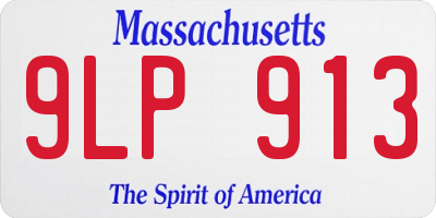MA license plate 9LP913