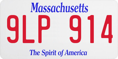 MA license plate 9LP914