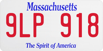 MA license plate 9LP918
