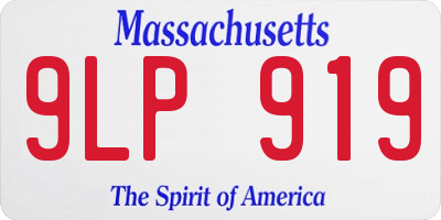 MA license plate 9LP919