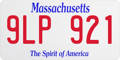 MA license plate 9LP921