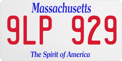 MA license plate 9LP929