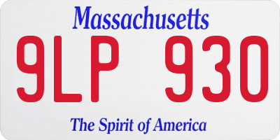 MA license plate 9LP930