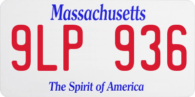 MA license plate 9LP936