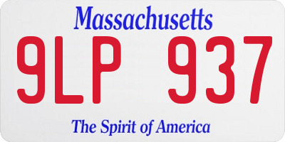 MA license plate 9LP937