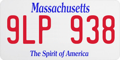 MA license plate 9LP938