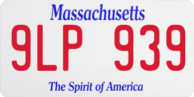 MA license plate 9LP939