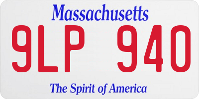 MA license plate 9LP940